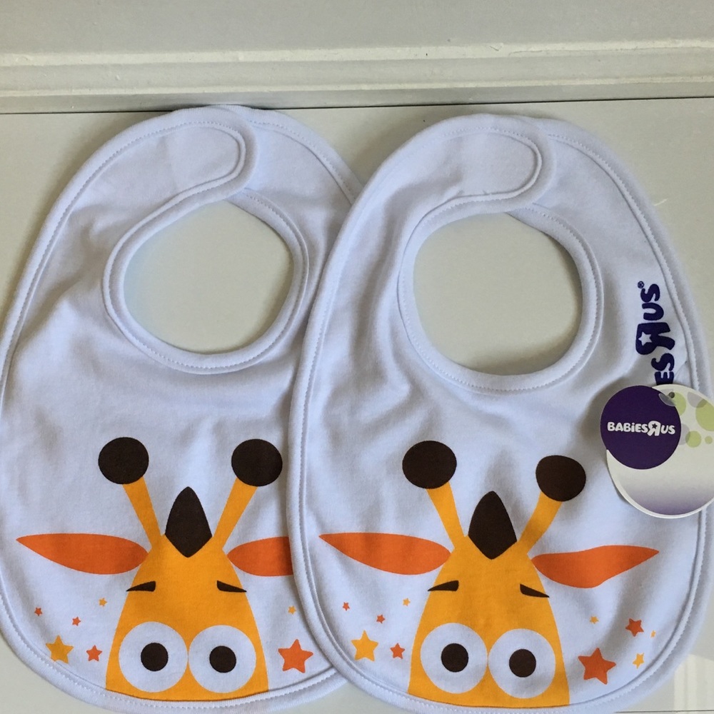 Set of 2 Collectible Babies R Us Geoffrey Baby Bib